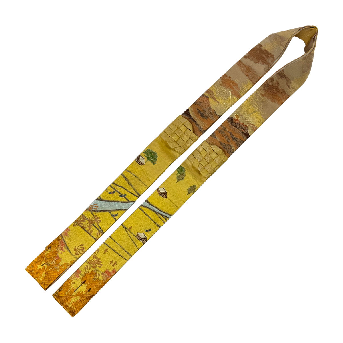 夕焼けの田園風景　略畳袈裟　真宗大谷派用